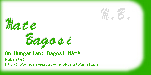 mate bagosi business card
