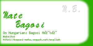 mate bagosi business card